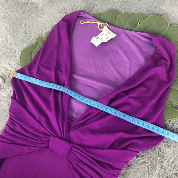 NWOT Etro Purple Deep V Maxi Dress Gown - Picture 11 of 13